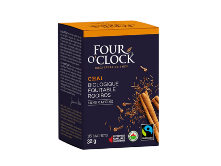 Four o clock - chai rooibois org. fairtrade herbal tea  - 16 teabags Online Sale