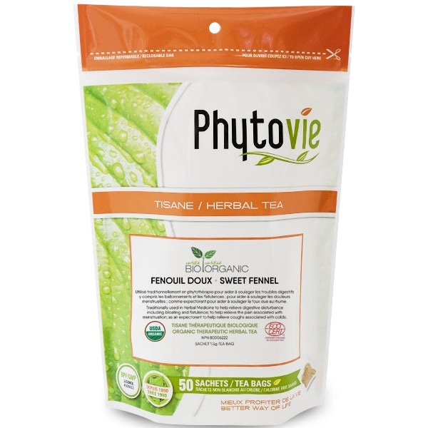 Phytovie - sweet fennel organic therapeutic herbal tea - 50 bags Discount