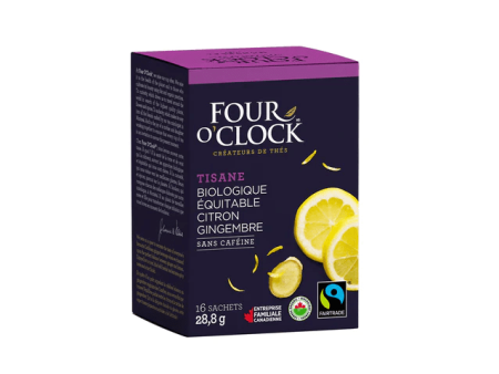 Four o clock - lemon ginger org. fairtrade herbal tea - 16 teabags Sale