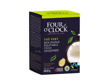 Four o clock - coconut ginger org. fairtrade green tea - 16 teabags Online Hot Sale