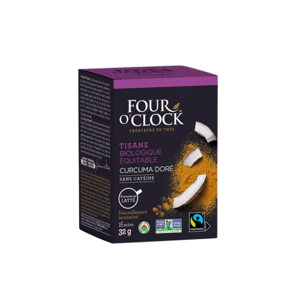 Four o clock - golden turmeric org. fairtrade herbal tea- 16 teabags Hot on Sale